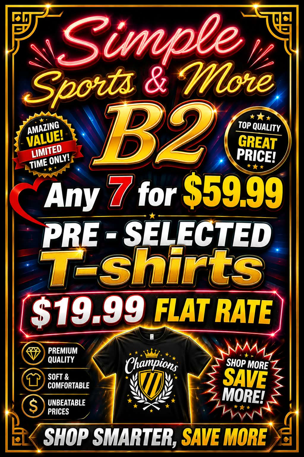 * B2 Bundle Deal – 7 Graphic T-Shirts for Only $59.99 sku: B-2
