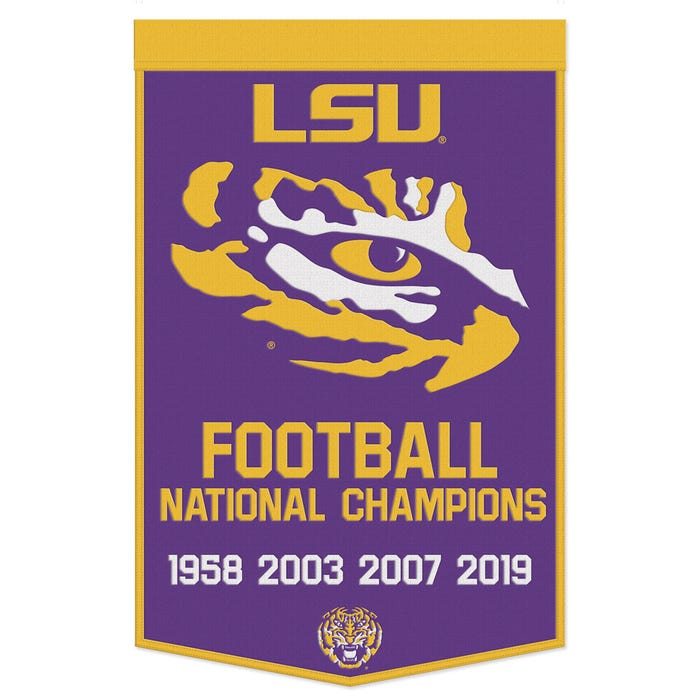 Officially Licensed LSU Tigers Wool Banner 24"x38"  sku: 57546322-win