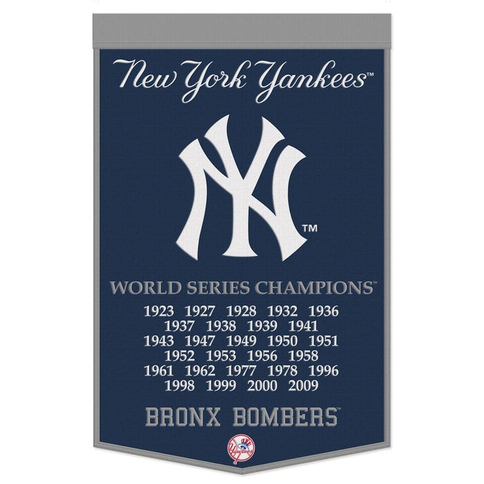 Officially Licensed New York Yankees Wool Banner 24"x38"                sku: 47811322-wc