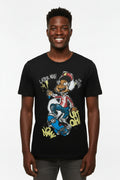 Skateboard Cartoon Graphic T-Shirt – Black.                    Sku H-22